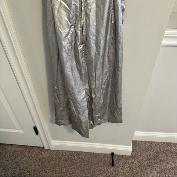 Revolve h:ours Silver Strapless Knee Length Mini Dress XL - Picture 6 of 13